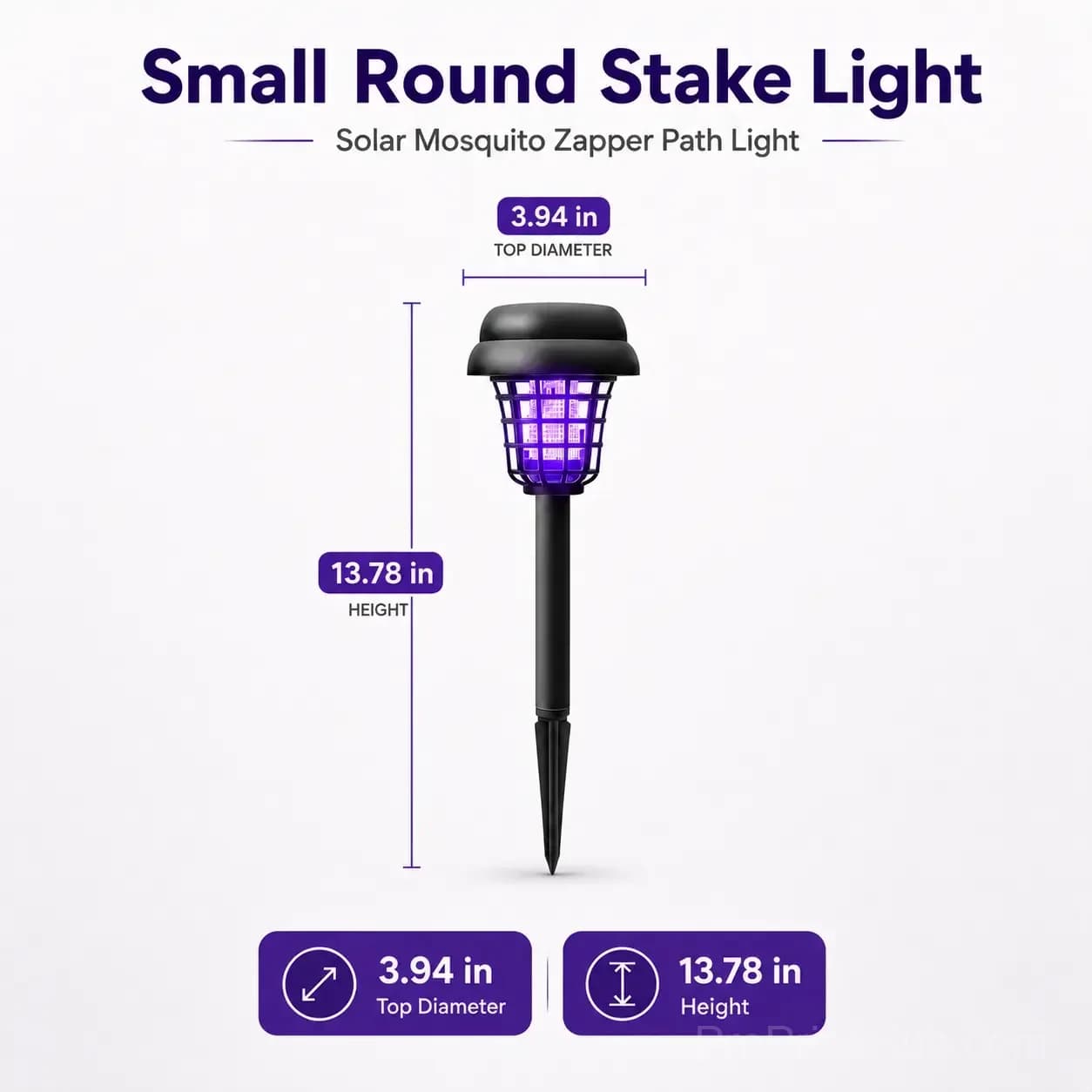 Solar Mosquito Zapper 2-in-1 Bug Killer & Yard Light - View 12