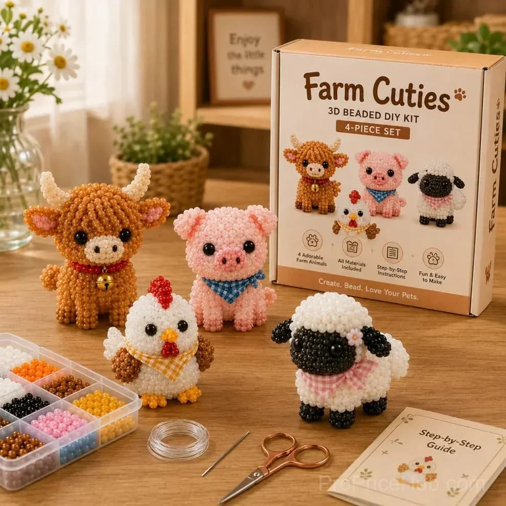 Petite 3D Beaded Animal DIY Craft Kit - Main