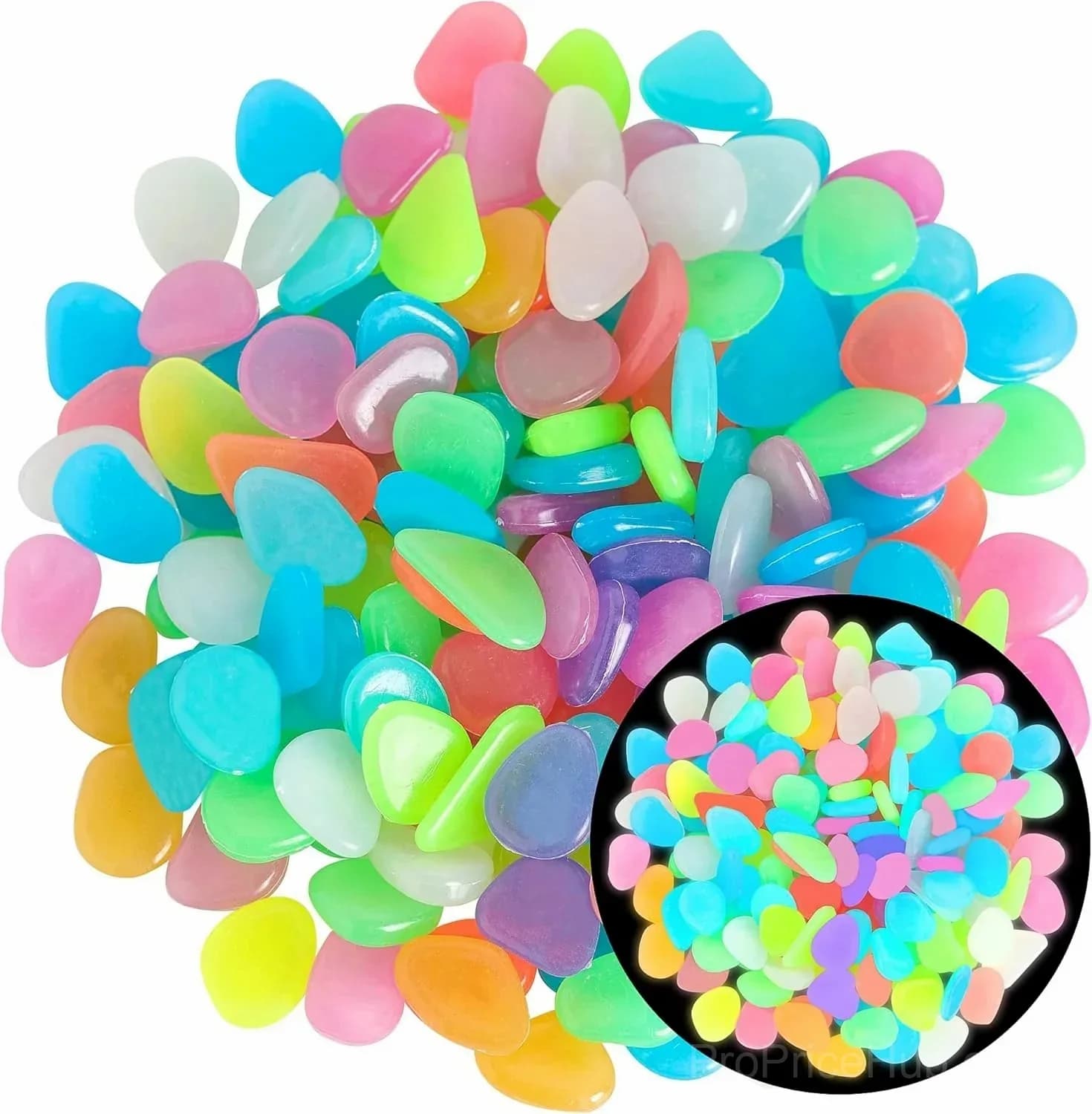 Colorful Glow-in-the-Dark Garden Stones - View 7