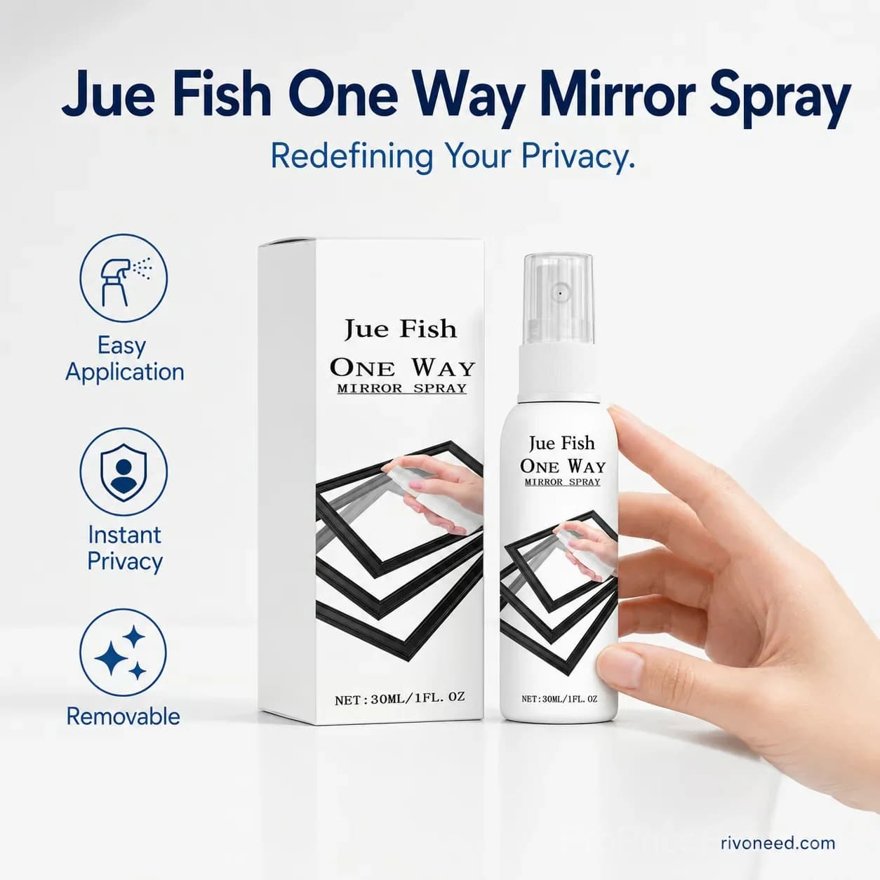 Reflective One-Way Mirror Privacy Window Spray, 1 Bottle - View 7