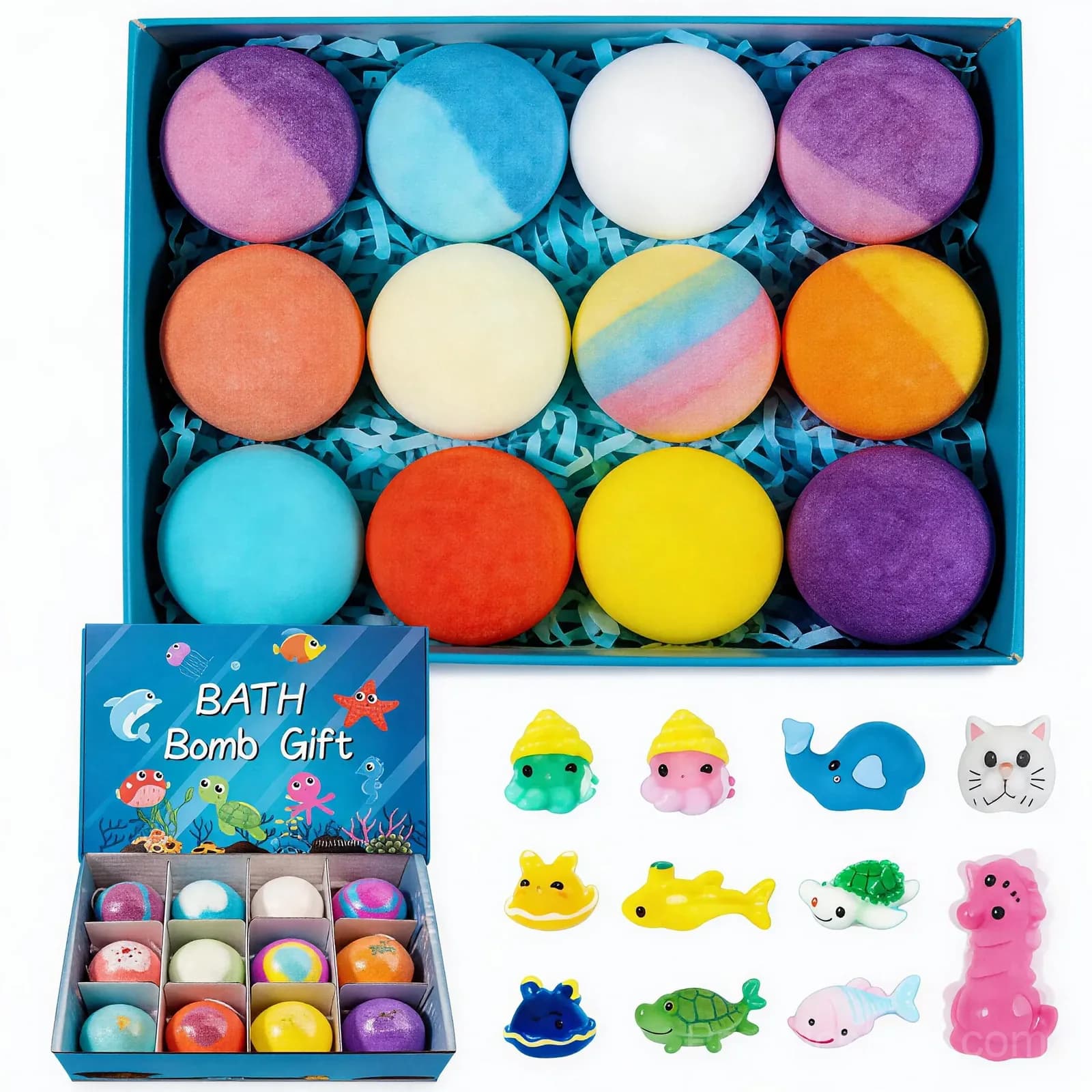 Bath Bombs for Kids with Surprise Inside, 12 Pack Gift Set - Main