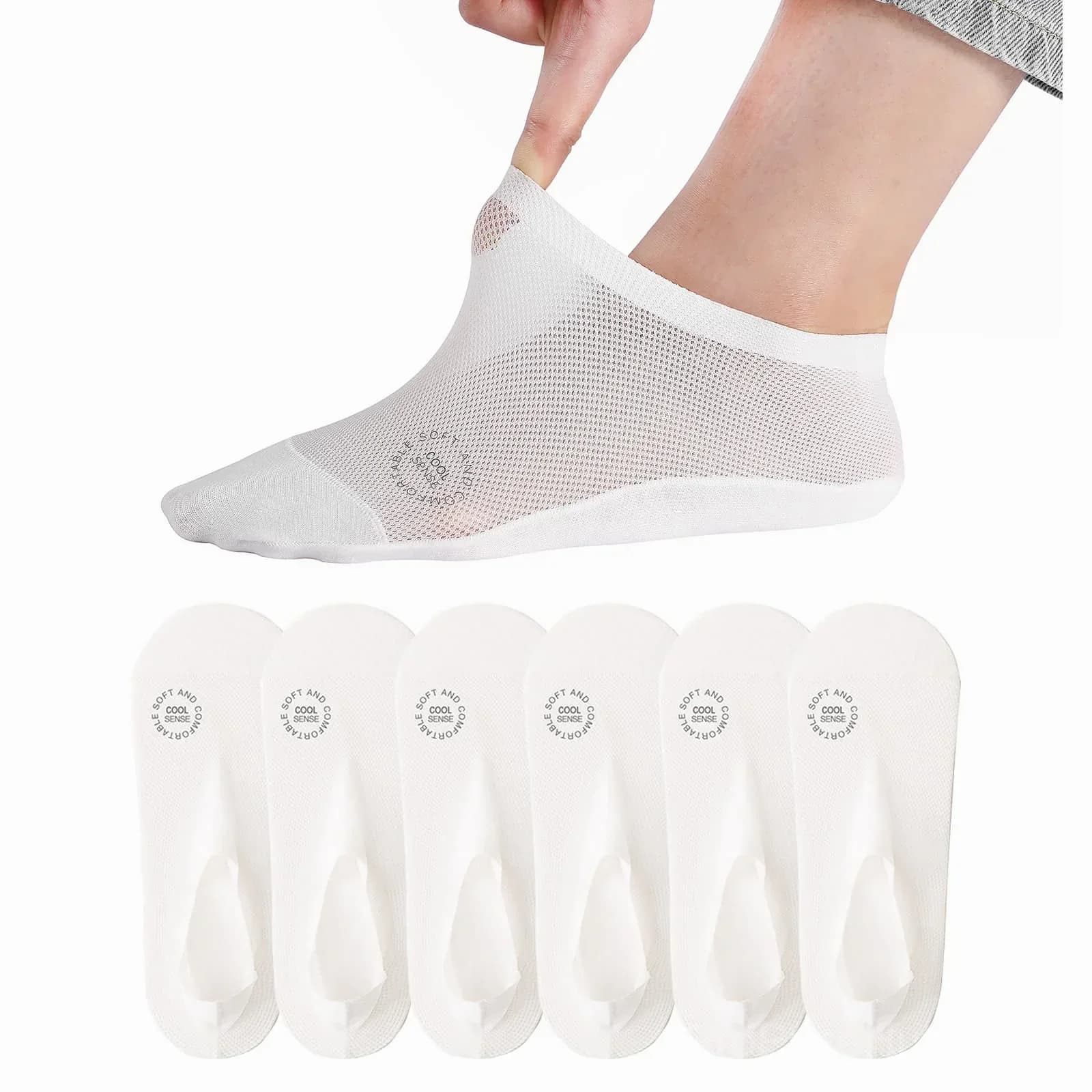 Ultra Thin No Show Liner Socks - Non Slip Hidden Fit - View 10