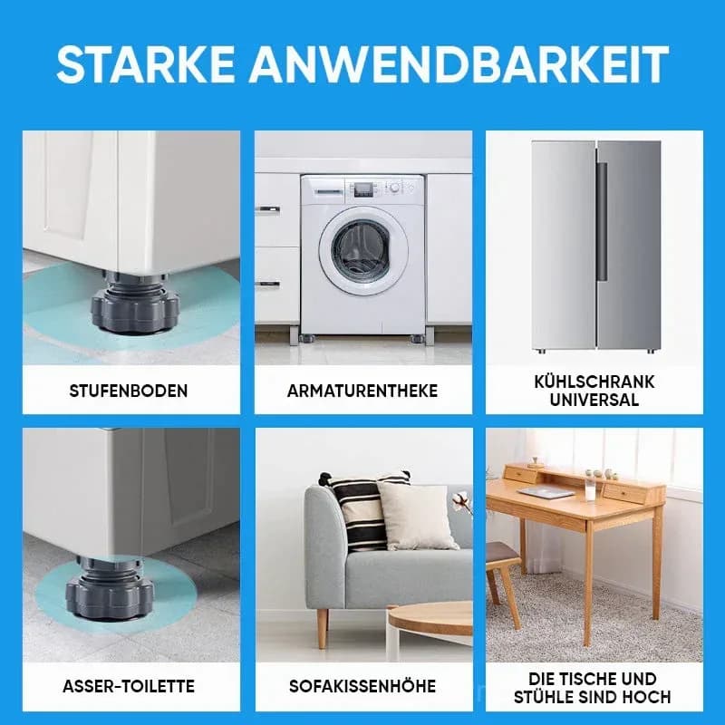4-Piece Height-Adjustable Washing Machine Stand Set - View 10