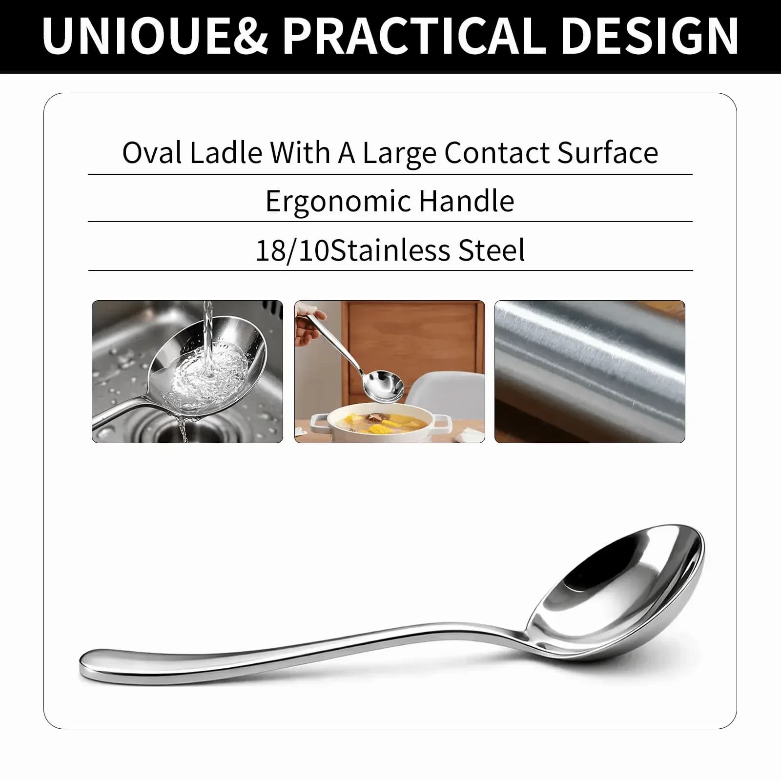 4-Piece Stainless Steel Soup Spoon Set - View 10