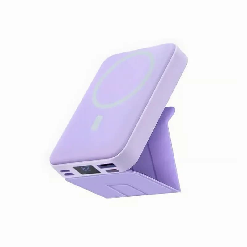 Wireless Magnetic Portable Power Bank, Black - Alt