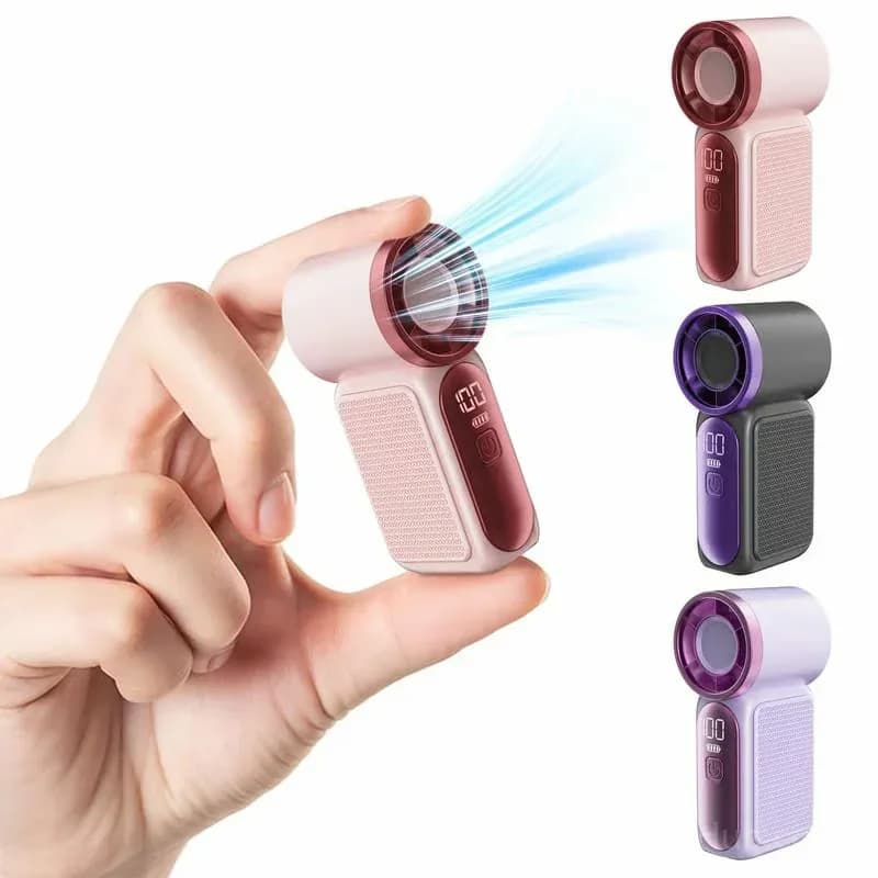 Turbo Handheld Fan, 16900 RPM, 6-Speed, LED Display, 3000mAh, Purple - View 18
