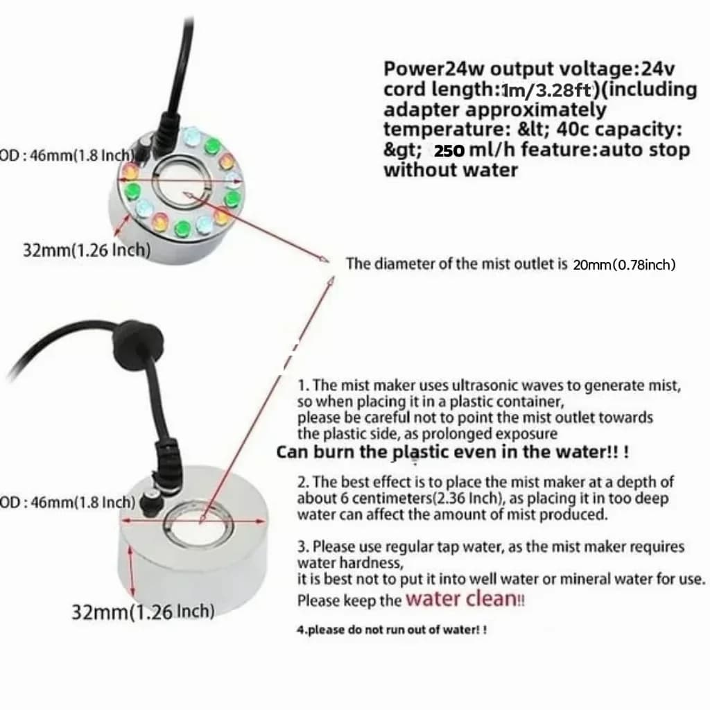 Ultrasonic Mist Maker Fogger for Indoor/Outdoor Landscaping - View 6