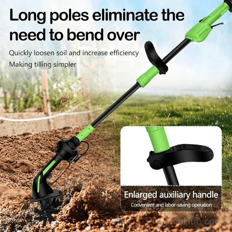 2-in-1 Cordless Tiller & Cultivator with Extension Pole - View 5