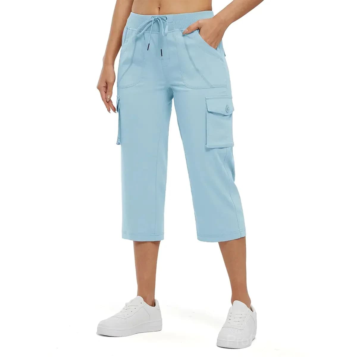 Women's Lightweight Hiking Capris: Quick-Dry, 6 Pockets, Loose Fit - View 4
