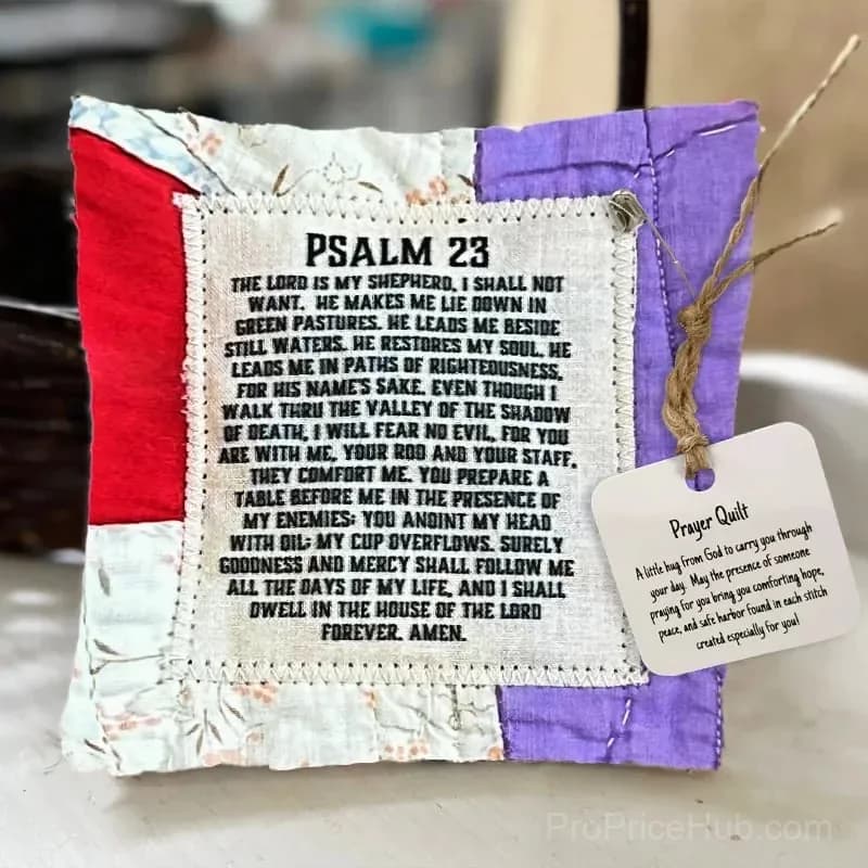 Prayer Quilt with Cross - Encouraging Blessed Gift, 2-Pack - View 15
