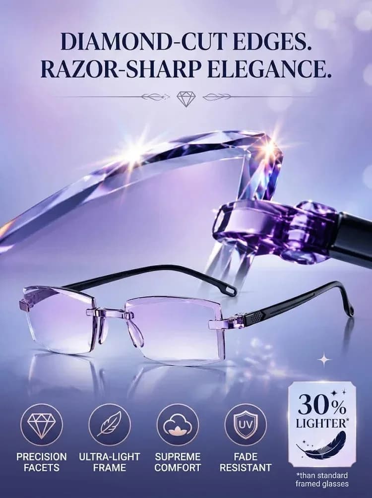 Smart Zoom Diamond-Cut Reading Glasses - View 6
