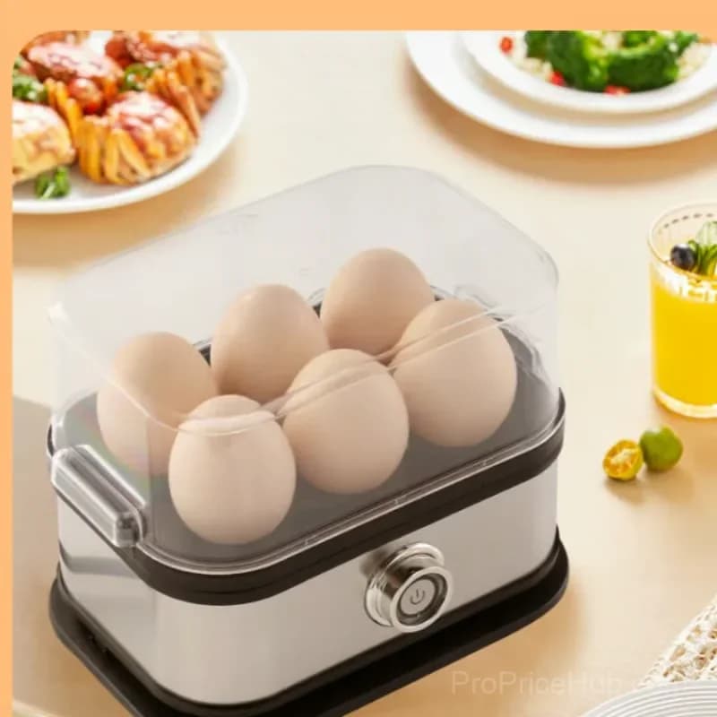 Multifunctional 110V Egg Steamer with Clear Lid, No Opener - Alt