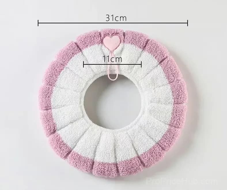 Soft Thick Pink Stretchable Toilet Seat Cover Pad - View 7