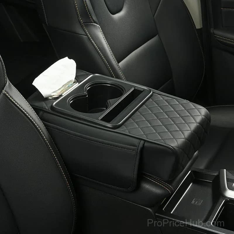 Multifunctional PU Leather Car Armrest Box Mat - Main