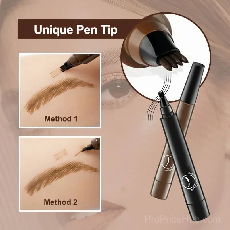 Waterproof 4-Tip Beard and Eyebrow Pen, Light Brown - View 4