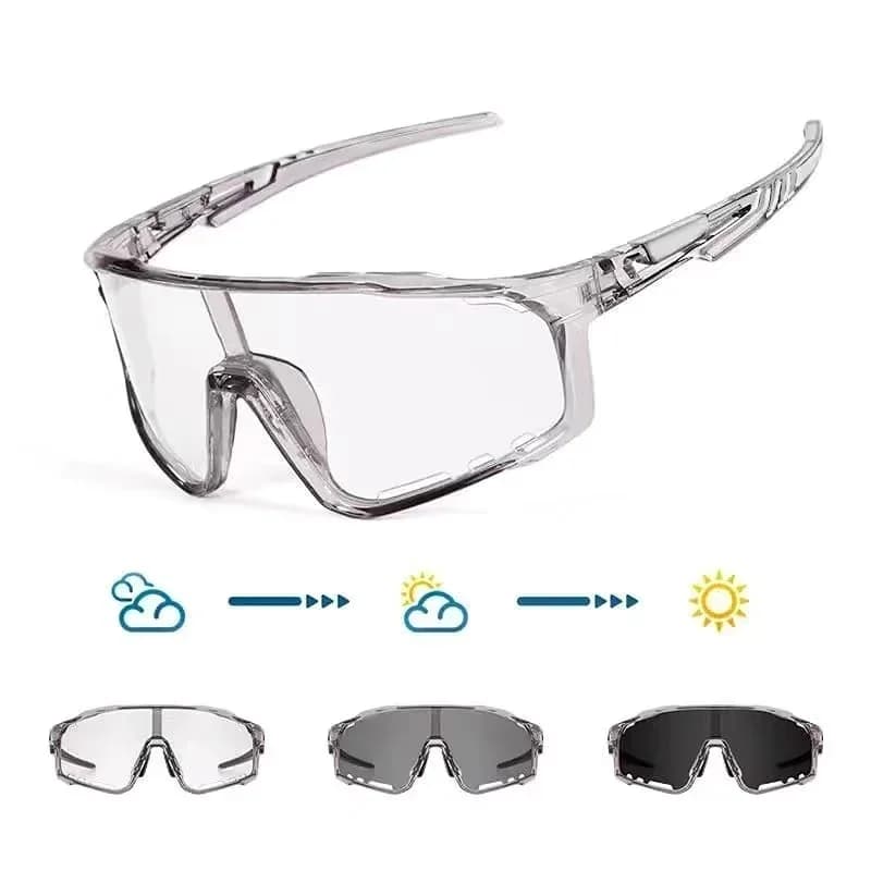 Unisex Photochromic Cycling Sunglasses - Windproof for Road Bike - Main