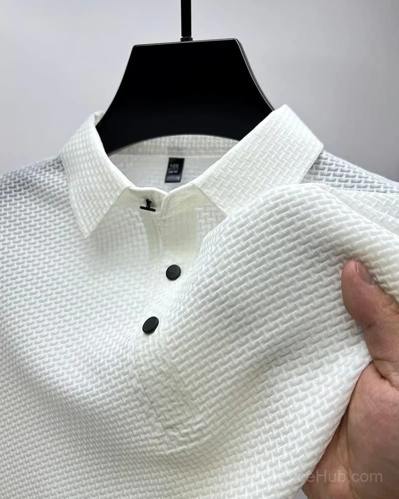 Polyester T-Shirt in Grey, Size Small - View 3