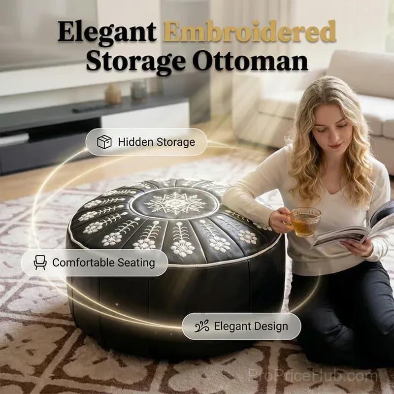 Brown Versatile Round Storage Seat, 1-Piece - View 2