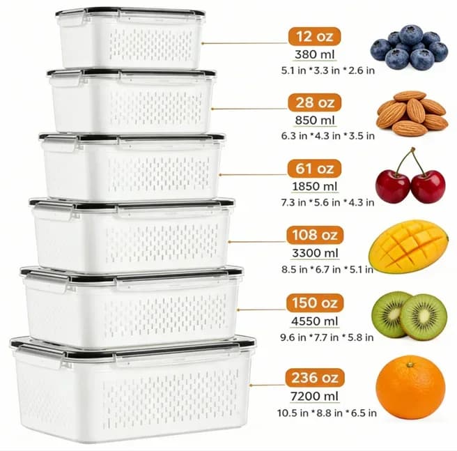 TroveHand Fruit & Vegetable Storage Box Set - View 7