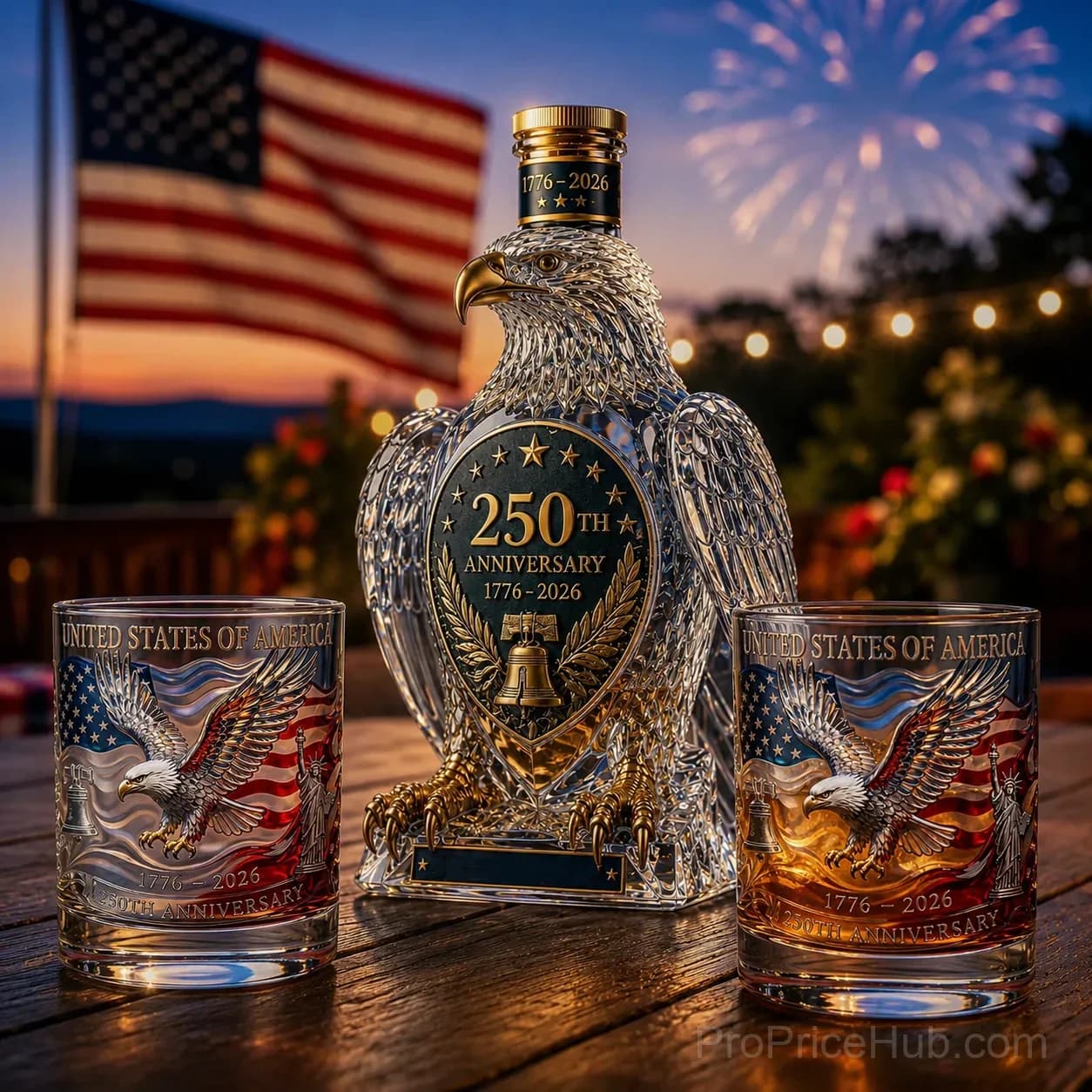Hawk 250th Anniversary Commemorative Whiskey Bottle - View 5