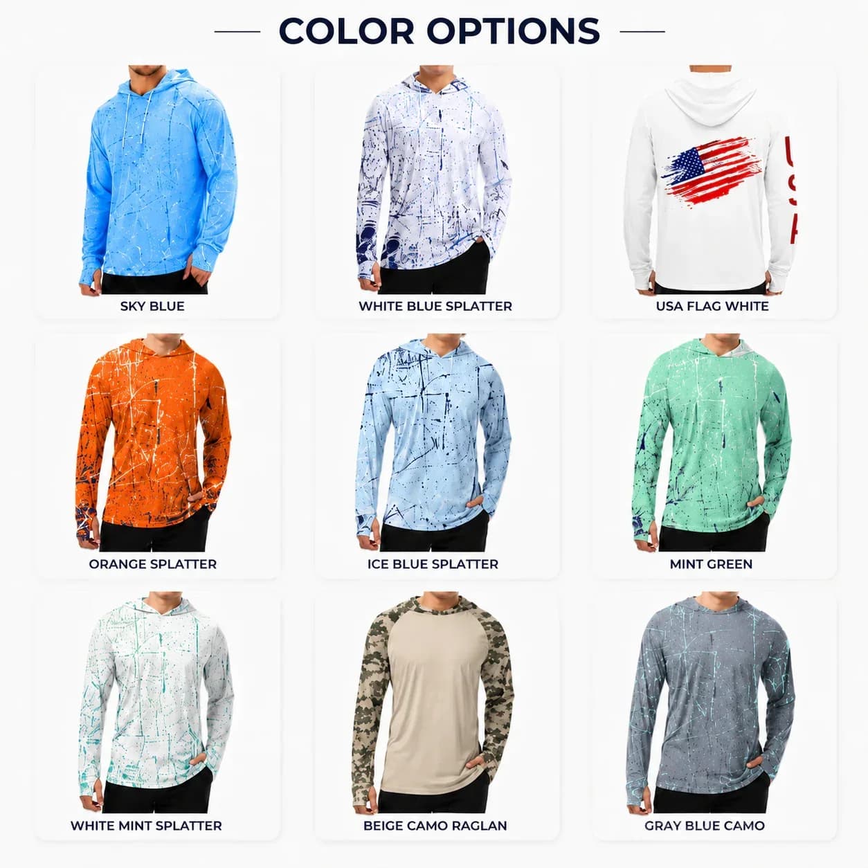 Men's UPF 50+ Swim & Outdoor Sun Hoodie - Alt
