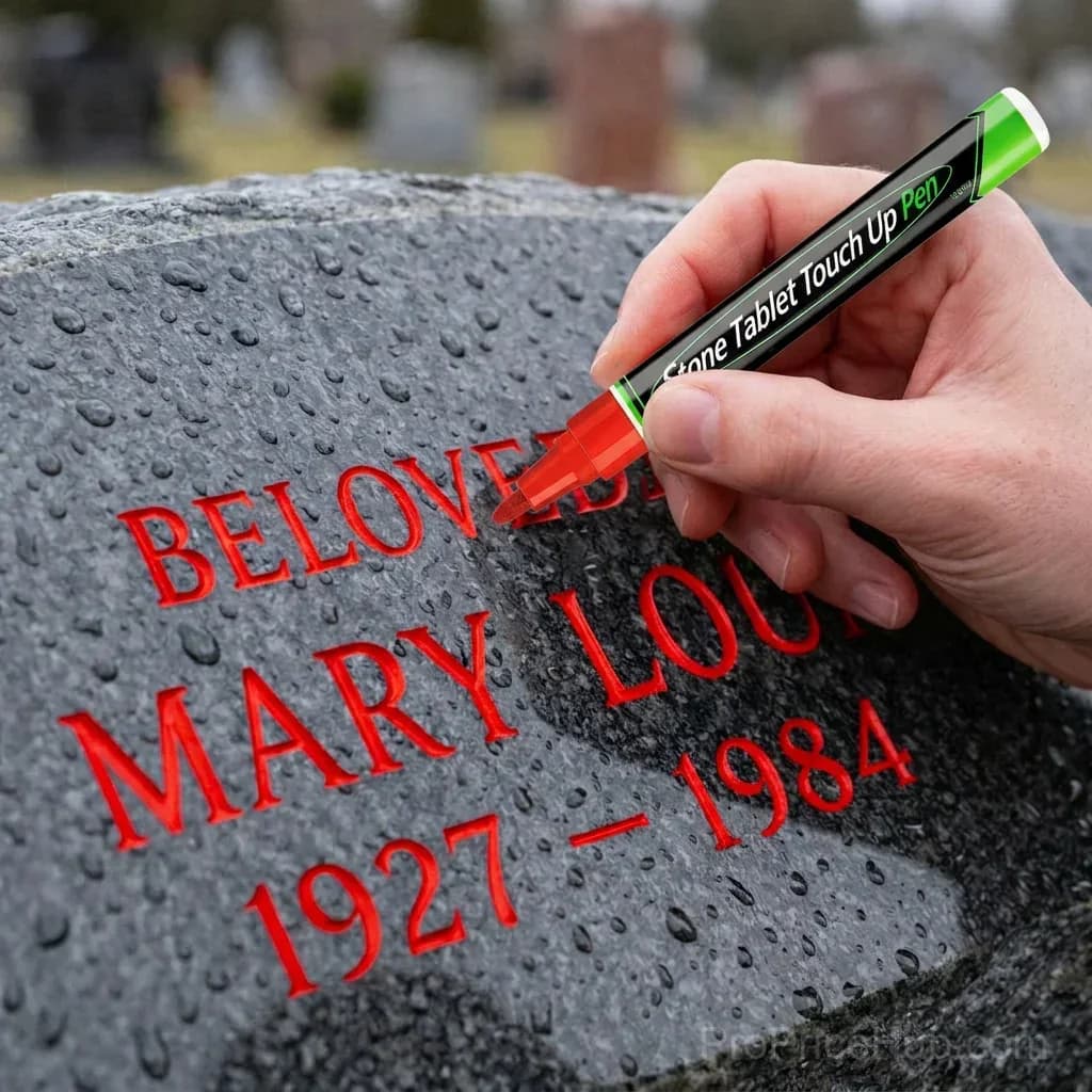 Gold Tombstone Marker Pen for Restoring Faded Grave Inscriptions - View 11