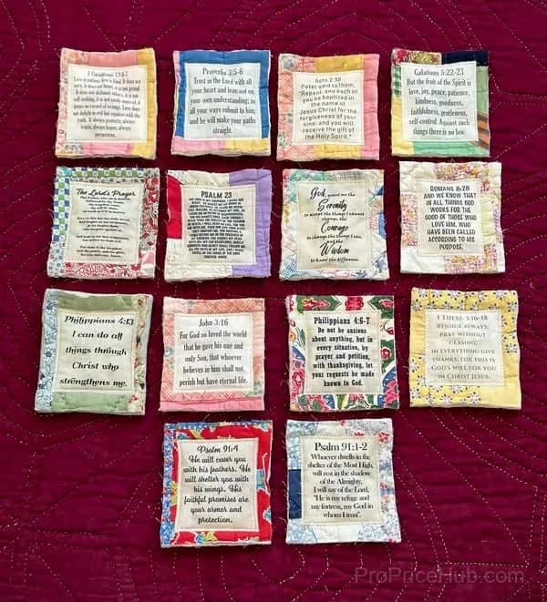 Prayer Quilt with Cross - Encouraging Blessed Gift, 2-Pack - View 16