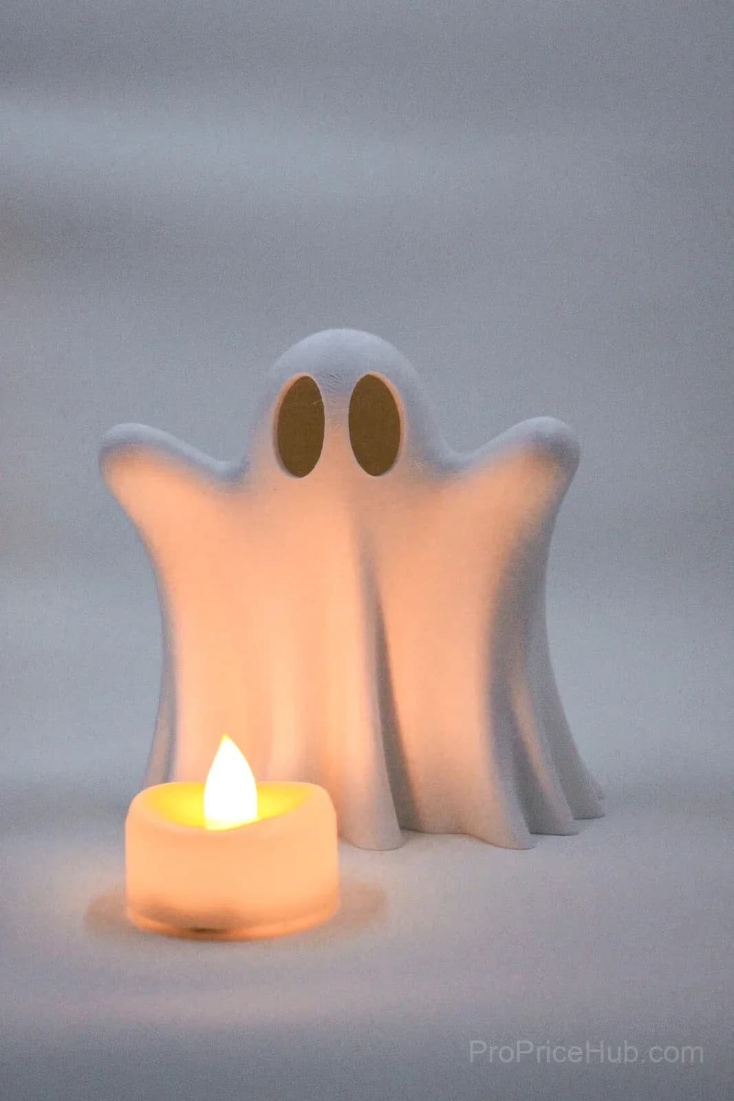 3D Printed Cute Ghost Halloween Tea Light Decorations - Alt