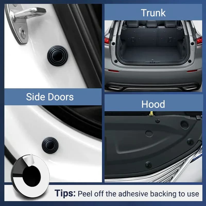 Car Door Bumper Protection Pads, Black, 8-Pack - View 8