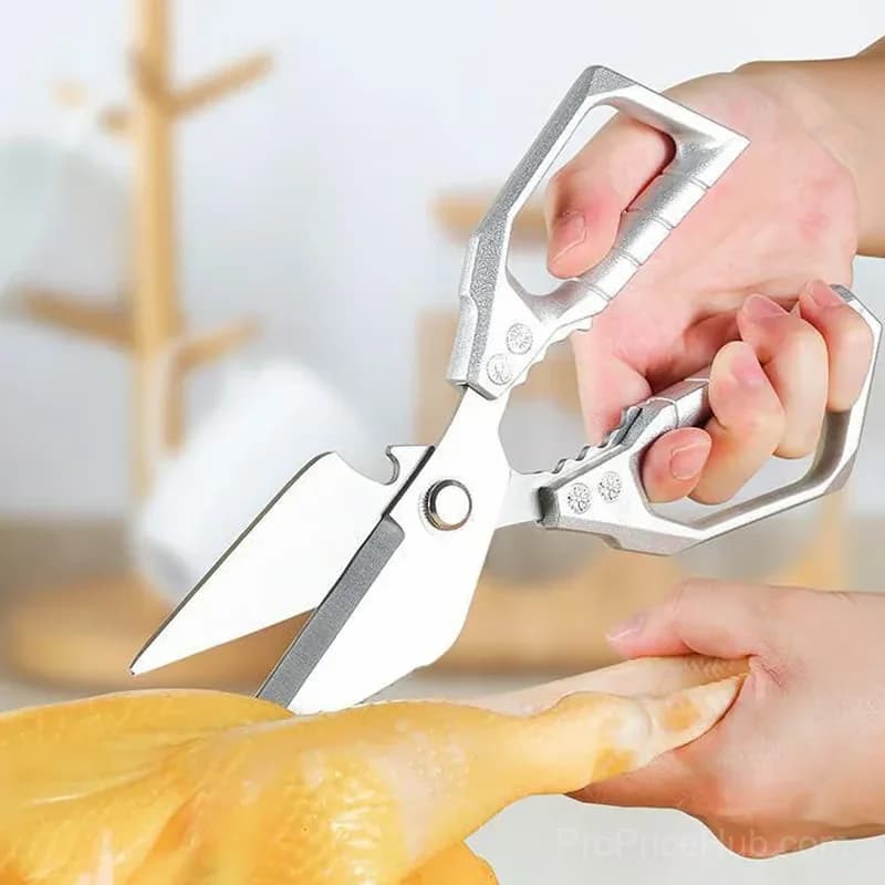 Heavy-Duty Multifunction Kitchen Shears, Silver - Main