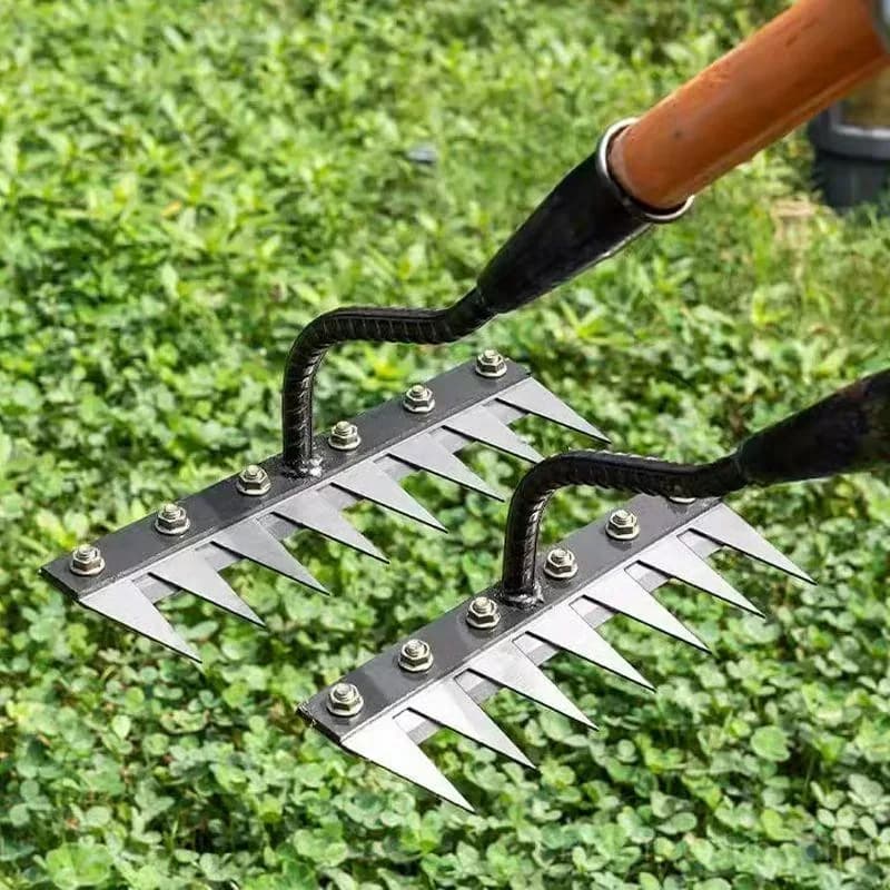 5-Tine Carbon Steel Garden Weeding Rake - View 8