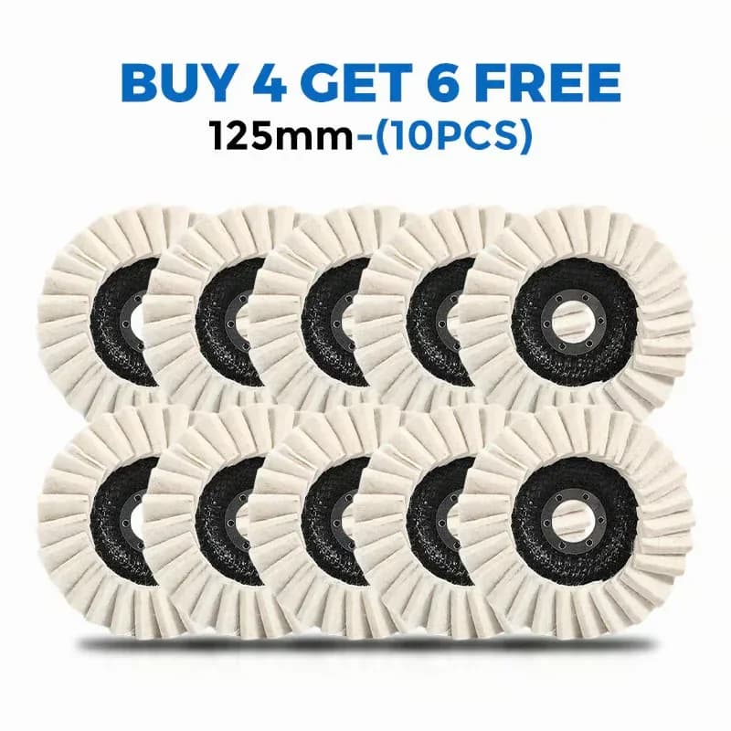 115mm Wool Felt Flap Polishing Discs, 2-Pack - View 15