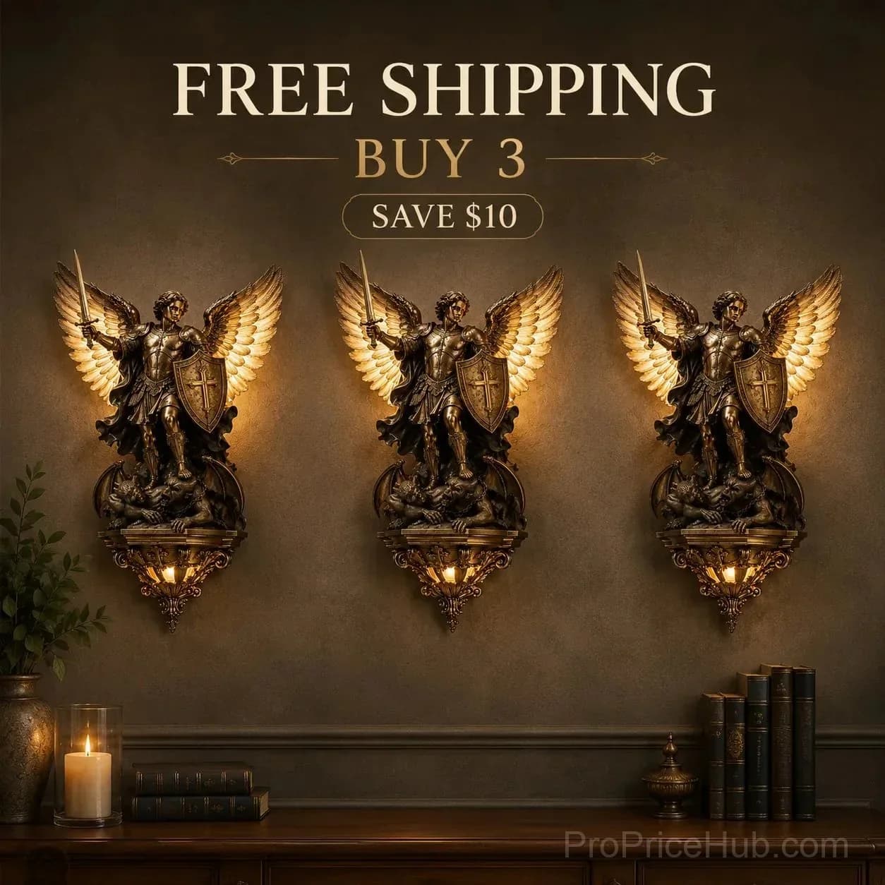St. Michael Guardian Angel Wall Light - View 13