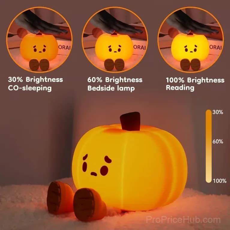 Pumpkin Shaped Night Light for Lighting Decor - Alt