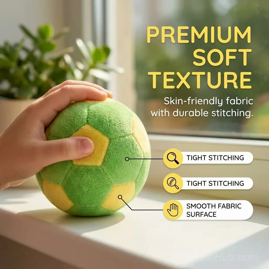 Soft Indoor Soccer Ball Set, Single Ball, Green/Yellow - Alt