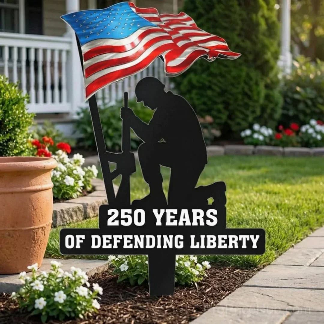 250 Years of Defending Liberty Metal Garden Stake - Main