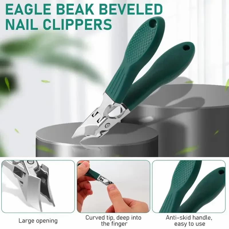 Eagle Beak Beveled Nail Clippers – 3-Piece Grooming Kit - View 3
