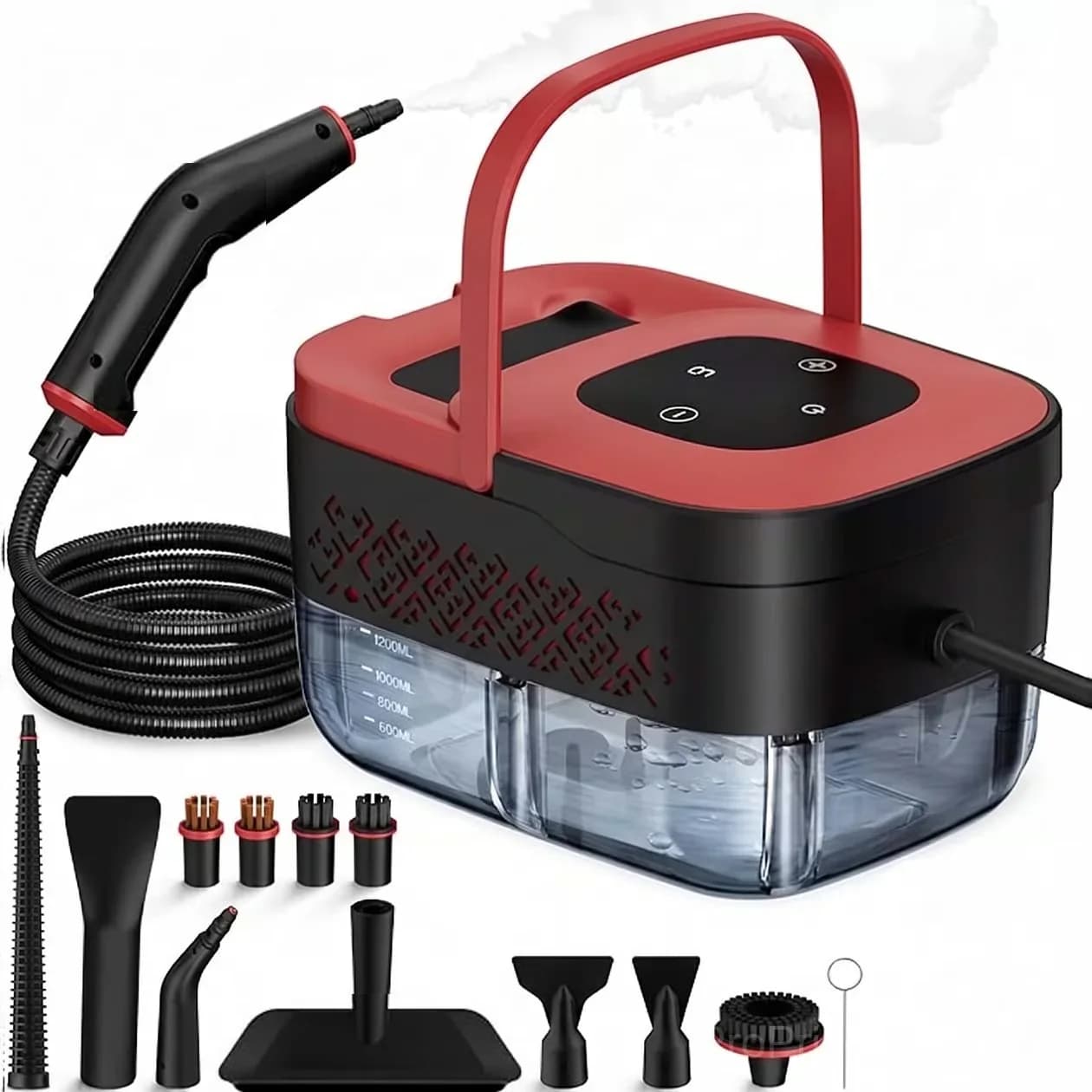 Portable High-Steam Cleaner for Car and Home, Cyan - Alt