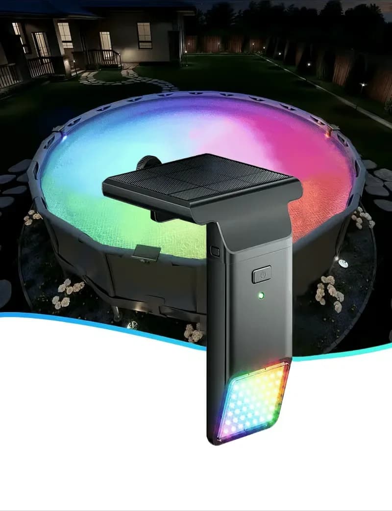 Multi-Color LED Pool Edge Light for Above-Ground Frame Pools - Main