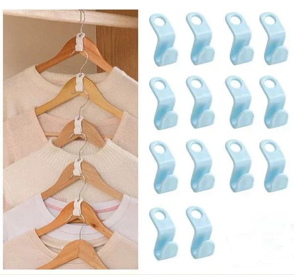 Space-Saving Clothes Hanger Connector Hooks - View 11