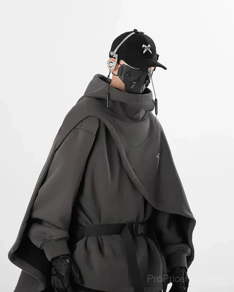 Big & Tall Men's Heavy Industry Fake Two-Piece Hooded Sweatshirt Coat - View 9