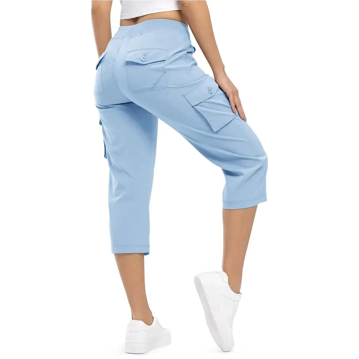 Women's Lightweight Hiking Capris: Quick-Dry, 6 Pockets, Loose Fit - View 13
