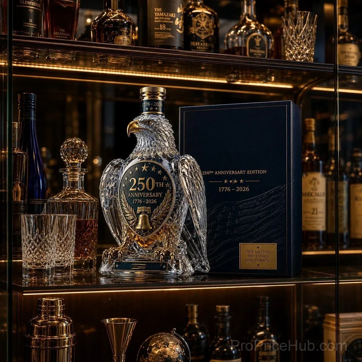 Hawk 250th Anniversary Commemorative Whiskey Bottle - View 7
