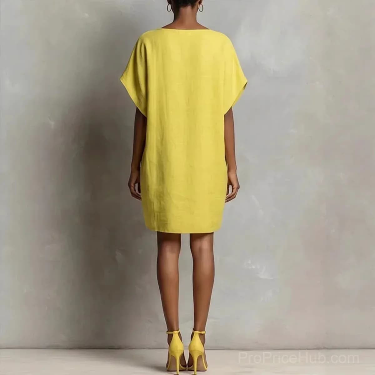Linen-Blend Shift Dress - Alt