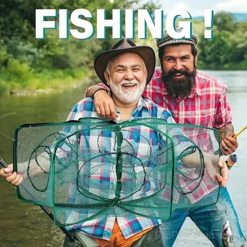 Auto-Foldable 6-Hole Fishing Trap Net, 72 x 28 cm - View 2