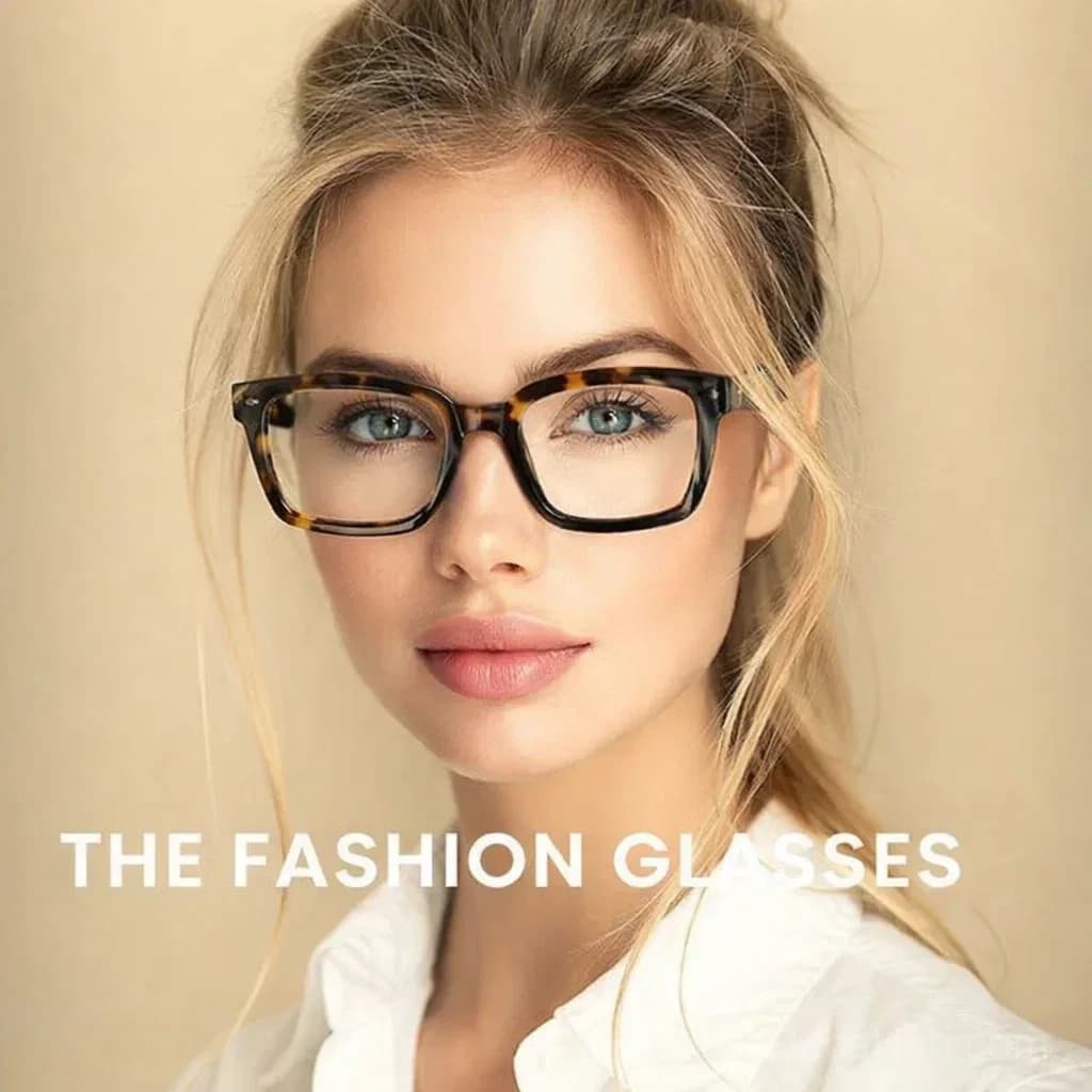 Tortoiseshell Oversized Square Reading Glasses – Blue Light Blocking - Alt