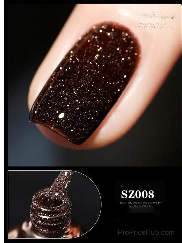 High Density Glitter Nail Gel Polish - Silver - View 8