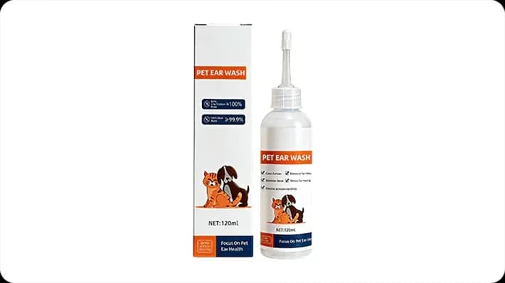 Pet Ear Cleaner with Aloe for Dogs & Cats, 120ml - Main