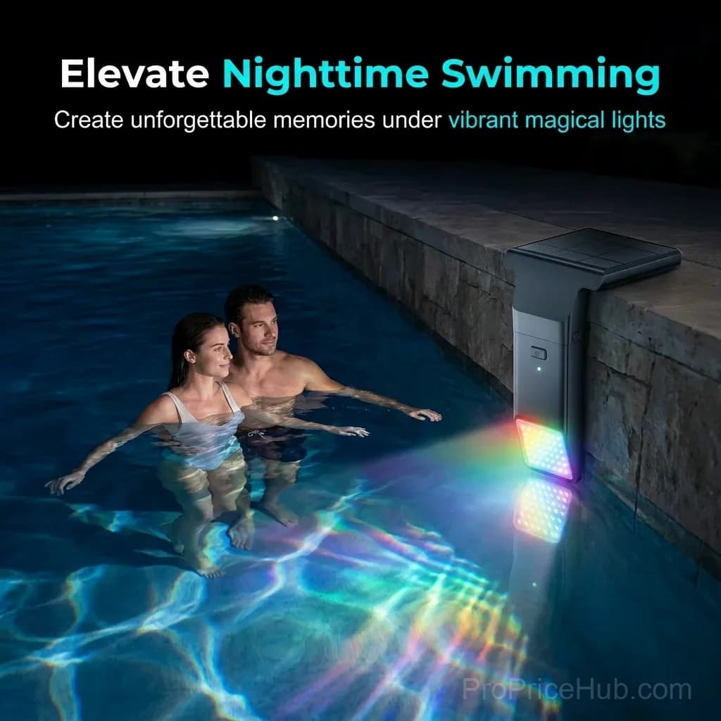Multi-Color LED Pool Edge Light for Above-Ground Frame Pools - View 3