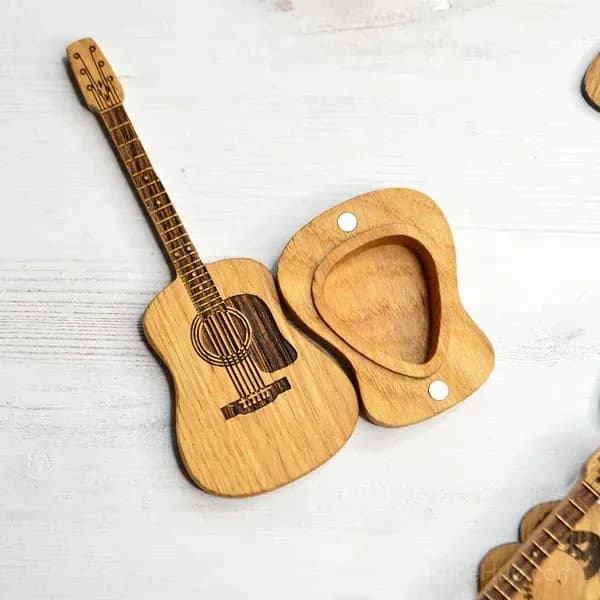 Wooden Acoustic Guitar Pick Box - View 11